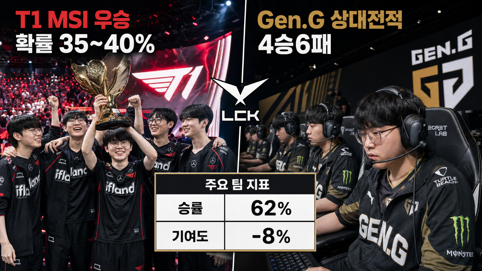 2026 롤 MSI 예측 T1 우승 확률 분석