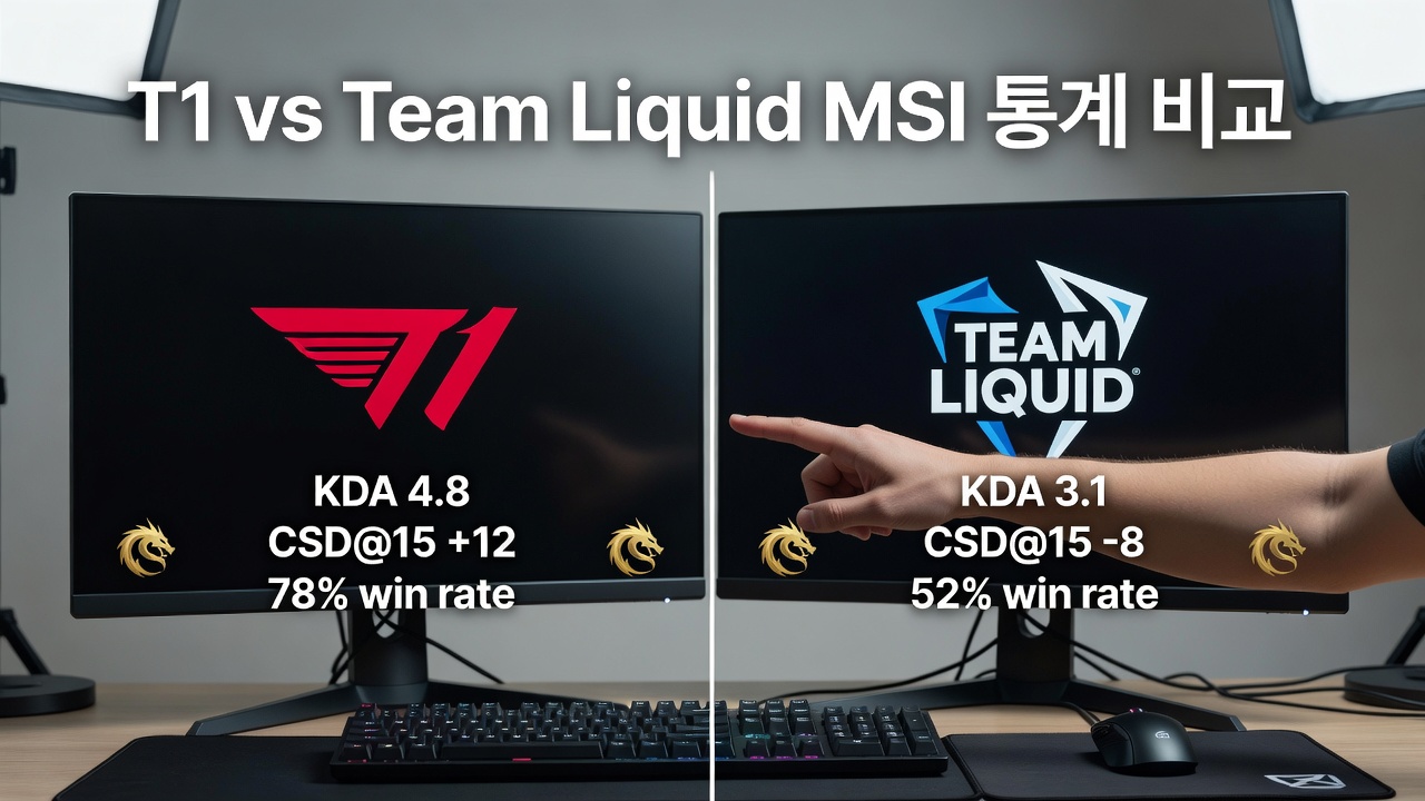 T1 vs Team Liquid MSI 매치에서 주목할 통계 포인트