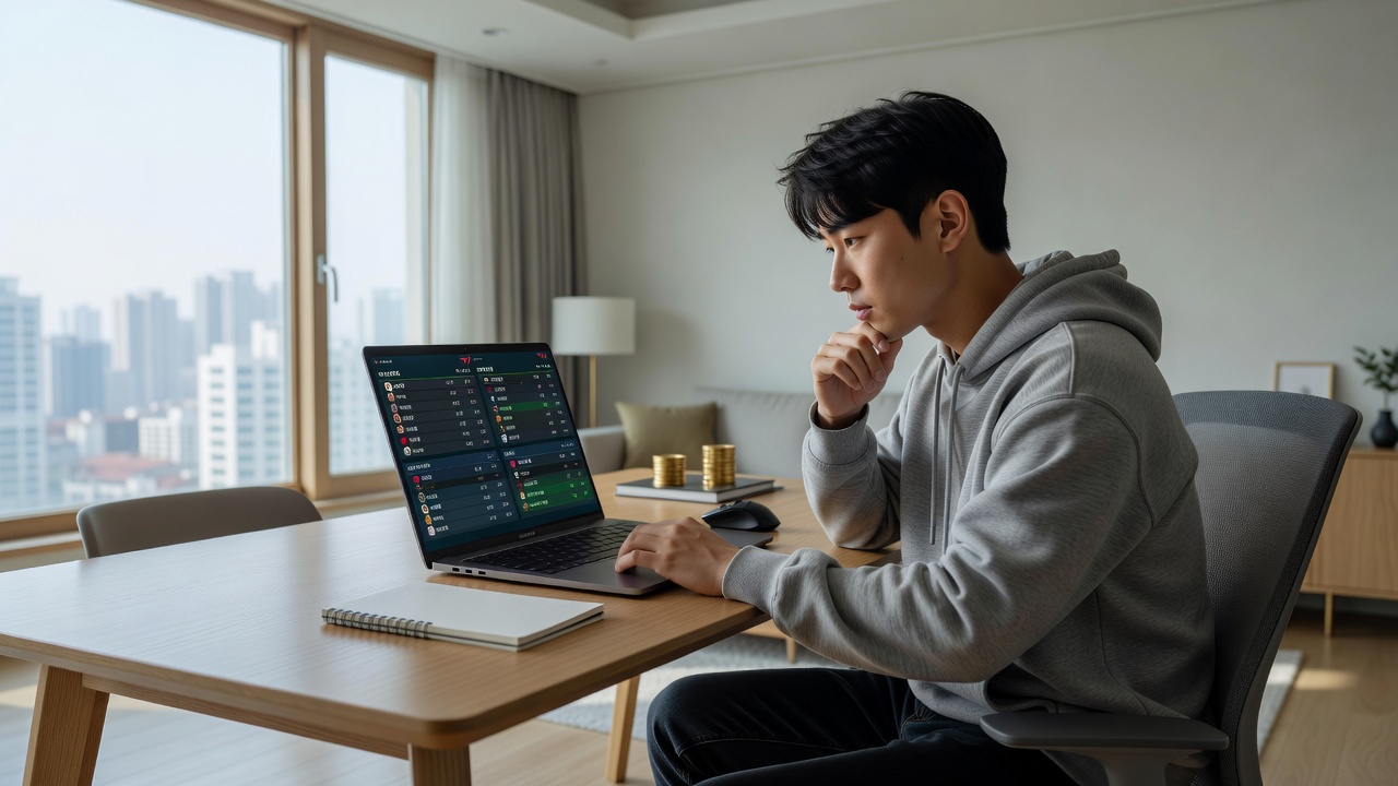 MSI 2026 T1 조별 리그 일정과 결과를 확인하는 모습