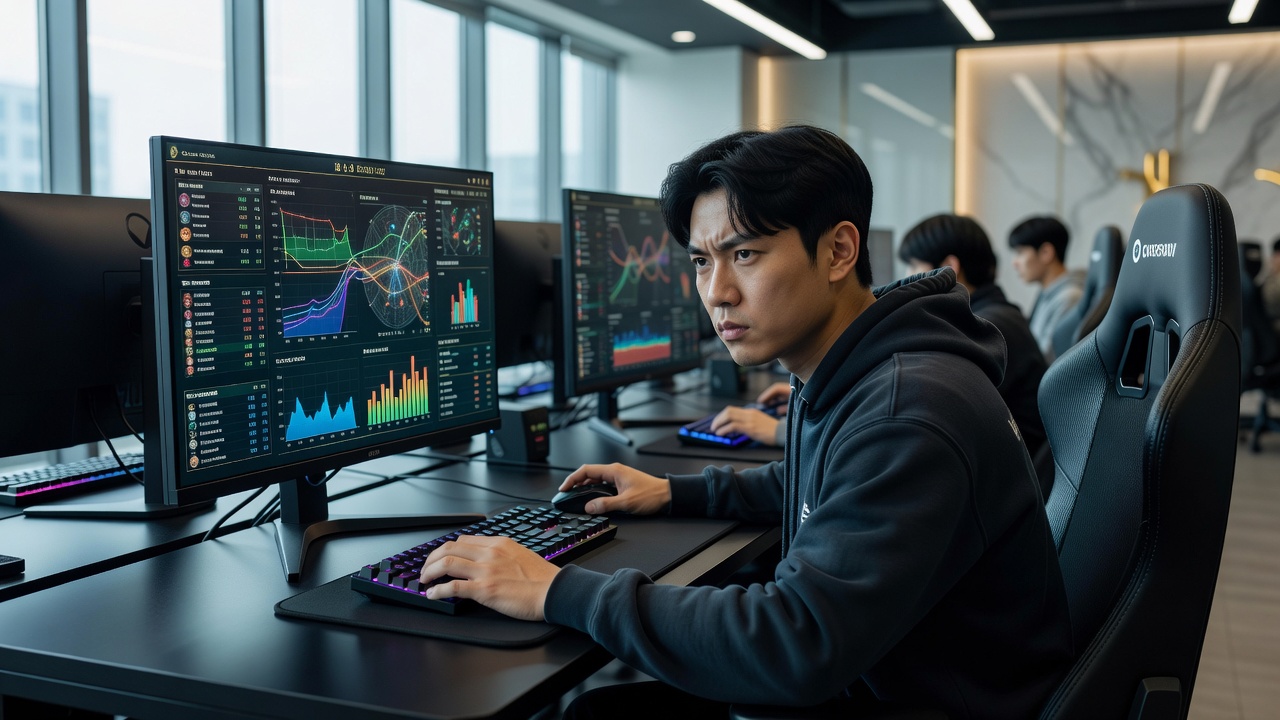 T1 MSI 챔피언 승률 개요를 보여주는 경기 분석 장면