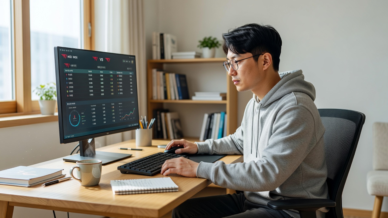 fow.kr T1 MSI 상대팀 전적 비교를 위한 분석 화면